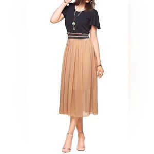 Midi Dress Flutter Sleeve